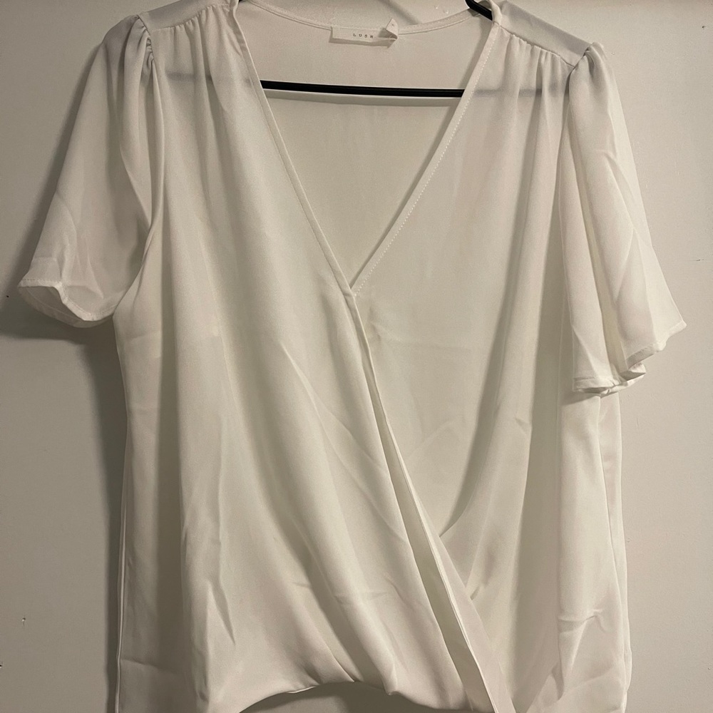 Sheer white blouse